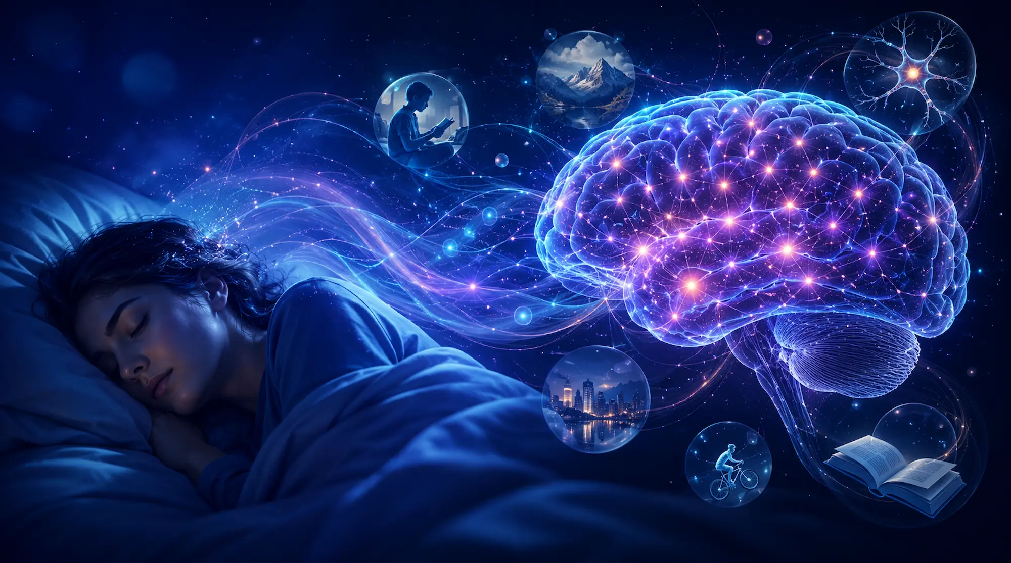 Cerebro descansando durante el sueño