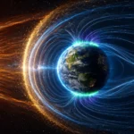 La magnetosfera terrestre desvía la radiación del espacio y las partículas solares alrededor de la Tierra.